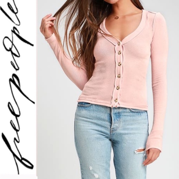 Free People Tops - 🆕 Free People Blush Pink Cardigan
